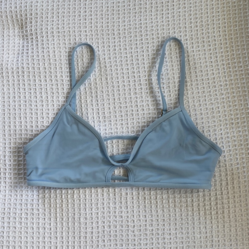 L*Space Light Blue Bikini Top - Size M